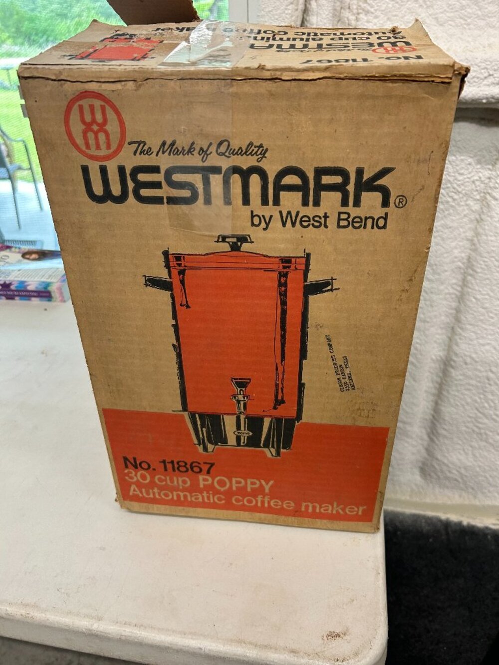 Vintage Westmark by West Bend 30 Cup Poppy Automatic Coffee Maker No.‎ 11867